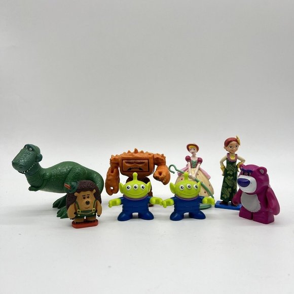 Disney Toy Story Figure Toy Lot Of 8 Chunk Aliens Rex Lotso Cake Toppers - Picture 1 of 4